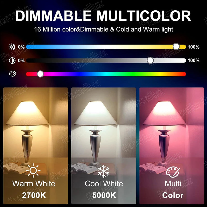 Tuya E27 Led Bulb Bluetooth WiFi Smart Led Lamp App Control 15W RGB C+W Led Light Bulbs Works With Amazon Alexa Google Assistant