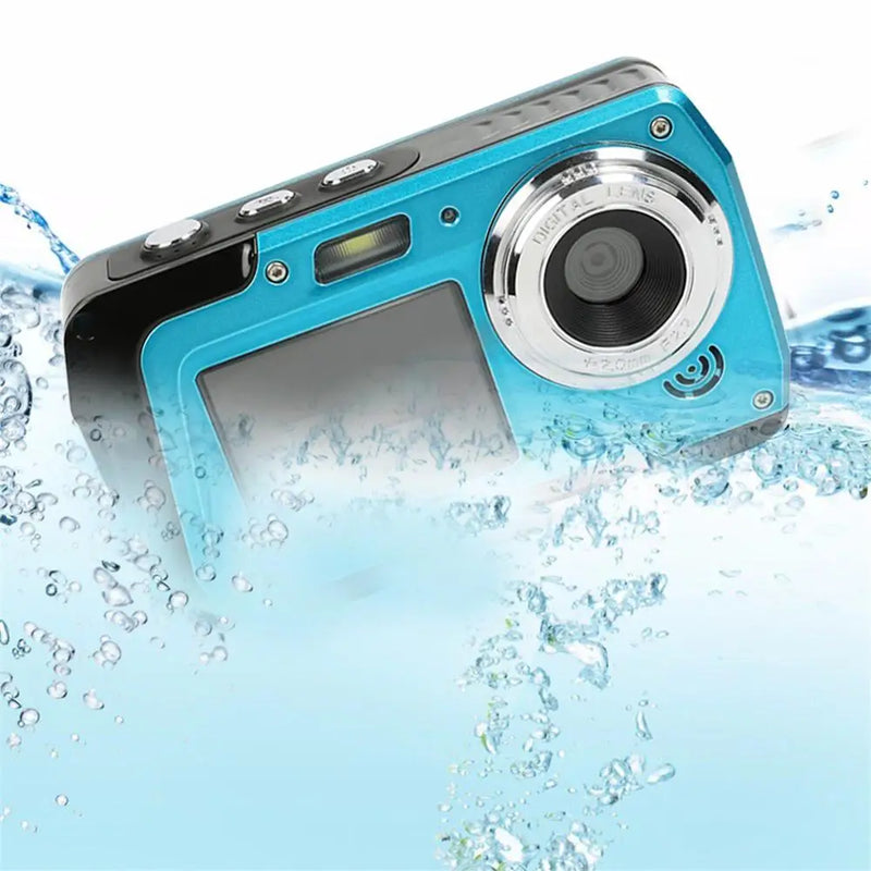 48MP HD Underwater Video Camera 2.7K Dual Screen 16x Zoom Point Shoots Video Camcorder Sports Waterproof Digital Camera