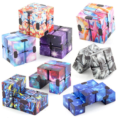 2024 New Fidget Toy Autism Anti Stress Relief Infinity Cube Magic Cube Office Flip Cubic Puzzle Stop Stress Reliever Autism Toy