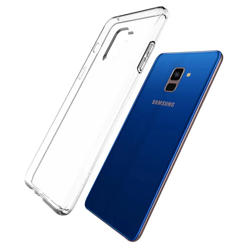 Transparent Silicone Case for Samsung Galaxy A8 A8+ Plus 2018 Soft TPU Clear Phone Back Cover SM-A530 SM-A730 SamsungA8 GalaxyA8