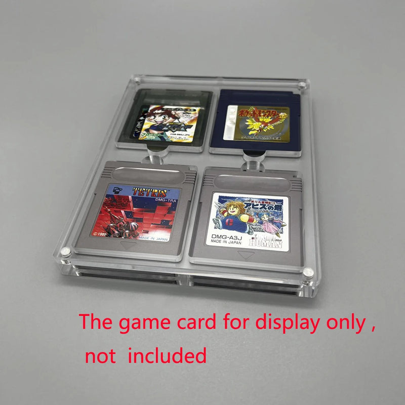 For GB /GBC/GBA accessories Game Cassette Box  High Transparent Acrylic  Display protection for GAMEBOY Case