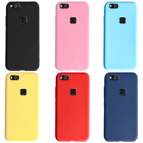 For Huawei P10 lite Silicone Soft TPU Cover case Shockproof Candy color Back Cover Phone case for huawei P10lite p 10 lite cases