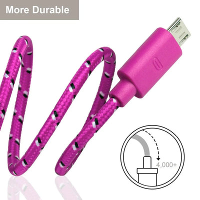 Micro USB Cable 2m 3m 2.4A Fast Charging USB Microusb Data Mobile Phone Cable for Samsung S6 S7 Huawei HTC Android Tablet Cable