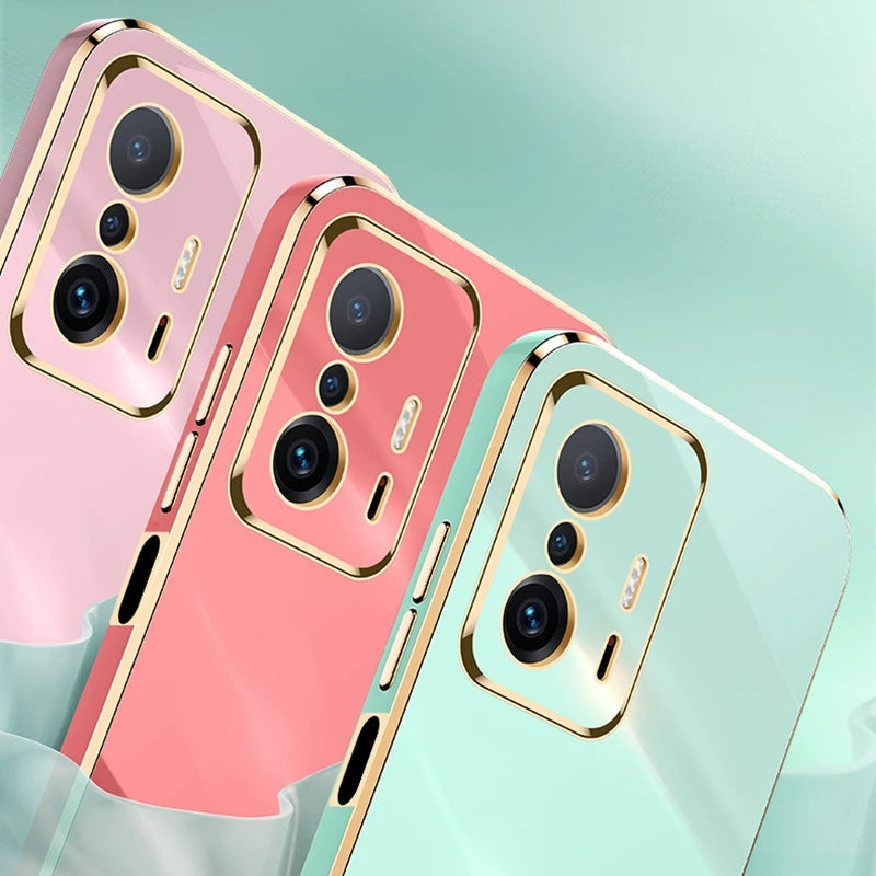 For XIAOMI 11T 11 T  t11 Plating Soft Case TPU Phone Back Cover For XIAOMI 11T PRO 11 T PRO 11Tpro  Protection Case Coque