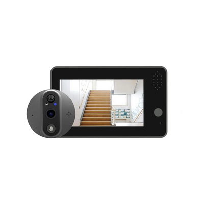 Tuya Smart 1080P WiFi Door Bell Peephole Camera Viewer Home Security Two-Way Audio Night Vision 4.3In FHD Video Doorbell