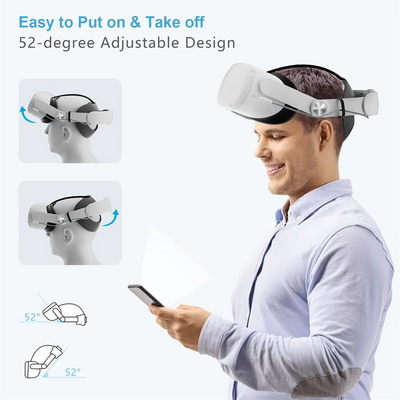 Head Strap For Oculus Quest2 With Battery VR Elite Strap Stand Helmet Adjustable Headset For Oculus Quest2 Accessories Mount