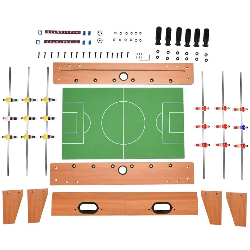 Foosball Table Easily Assemble Wooden Soccer Games Table Top Footballs Indoor Game Set for Room, Parties, Family Sport Kids Gift