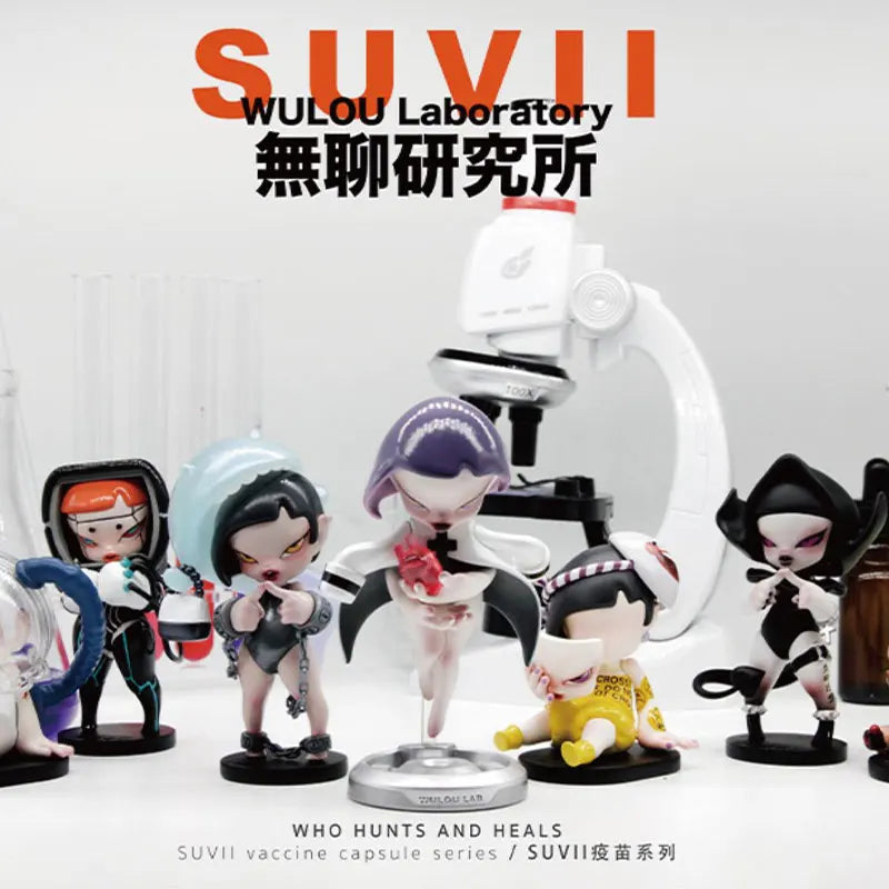 SUVII Vaccine Series Blind Random Box Toys Action Figures Desktop Home Decor Ornaments Figurines Mystery Box for Girls Gift