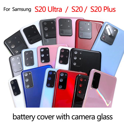 For Samsung Galaxy S20 Ultra S20U G988 S20 G980 S20 Plus S20+ G985 Housing Glass Cover Battery Back Cover Rear Cover Camera lens