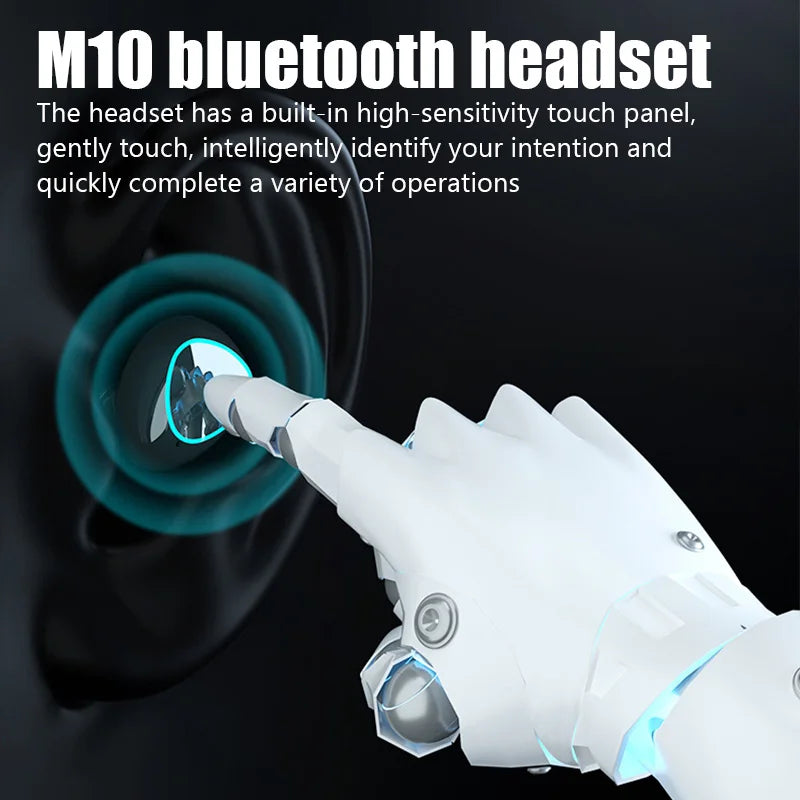 M10 TWS Wireless Headphones Bluetooth Earphones Waterproof Large LED Dispay Headset Hifi Stereo Arbuds For Iphone Android Phone