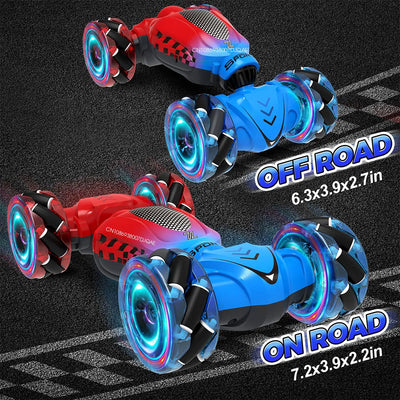 RC Stunt Car Toys for Kids Adults Boys Girl Double Sided Flip 2.4G Remote Control 360° Rotation Off Road Twist Drift RC Car Gift