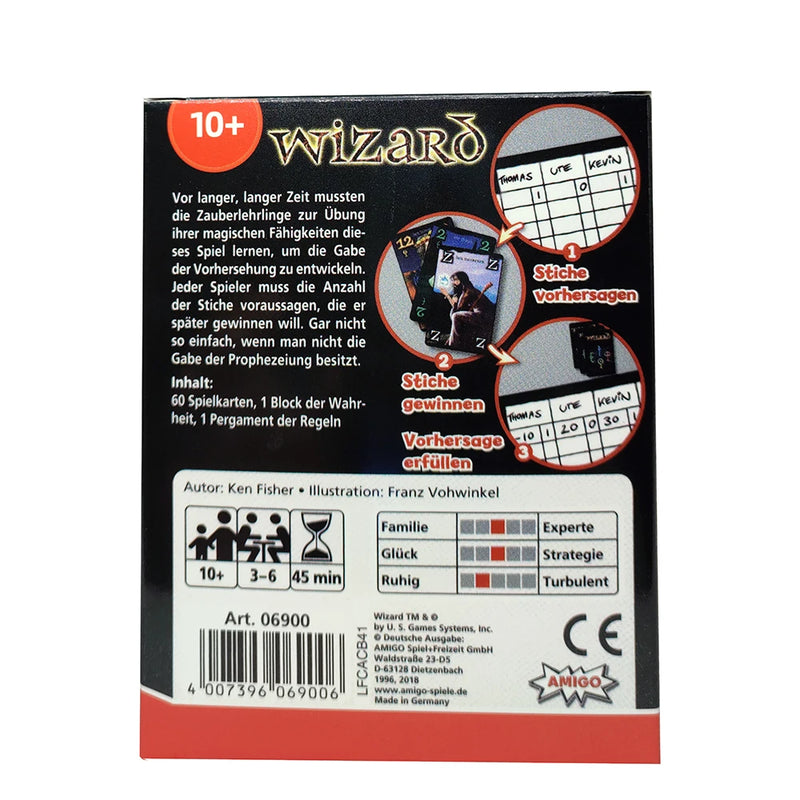 Wizard Card game Board Game German English French for Adults and Family | Strategy Game | Ages 10+ | 3-6 Players for Home Party