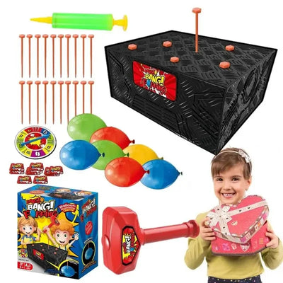 Fun Desktop Games Indoor Birthday Party Game Blast Box Bang Popping Balloon Explosion Versatile Toys board for children adults