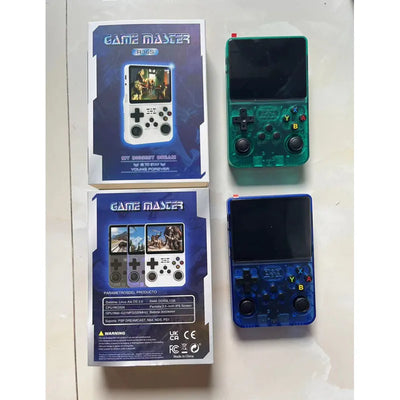 R36S Handheld Game Console 3.5-inch Retro Handheld Video Games Consoles 64GB Built-in 15000 Games Blue Color  and Green color