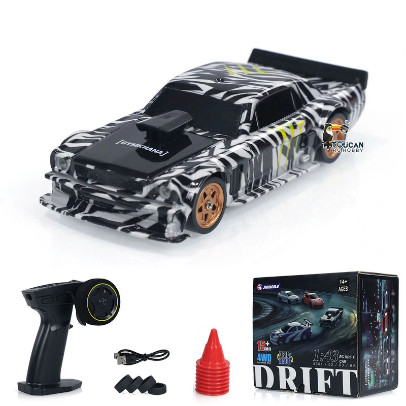 1/43 2.4g Radio Control Drift Car 4WD RC Mini Race Car Toys High-Speed Motor Vehicle Model for Boys Gifts TH23884