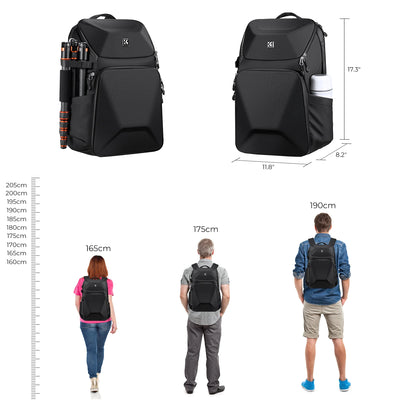 K&F CONCEPT Large Capacity Camera Backpack Outdoor Travel Waterproof Travel Photography Bag Can Carry A tripod With Rain Cover