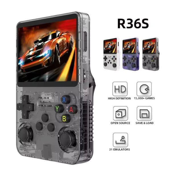 64GB 128GB R36S Retro Handheld Game Console Open System 3.5 Inch IPS Screen Portable Pocket Video Game Player gaming Boy Gift