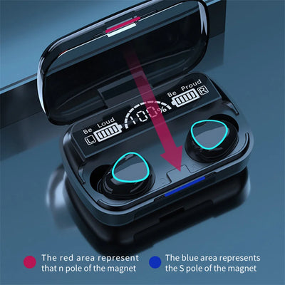 M10 Wireless Earphones Bluetooth TWS Wireless Headphones LED Display Noise Cancelling Stereo Headsets Sports Earbuds With Mic