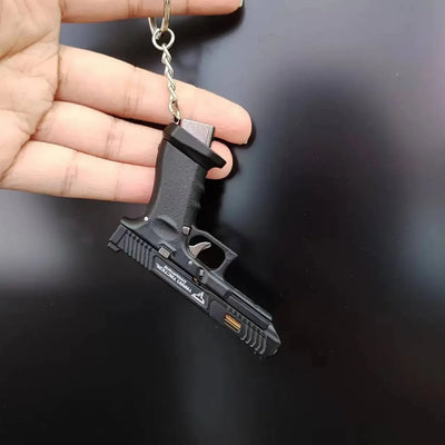 1:3 Semi Alloy G34 TTI Pistol Model Disassemble Mini Gun Toy Keychain Bag Pendant Craft for Chlidren Adults