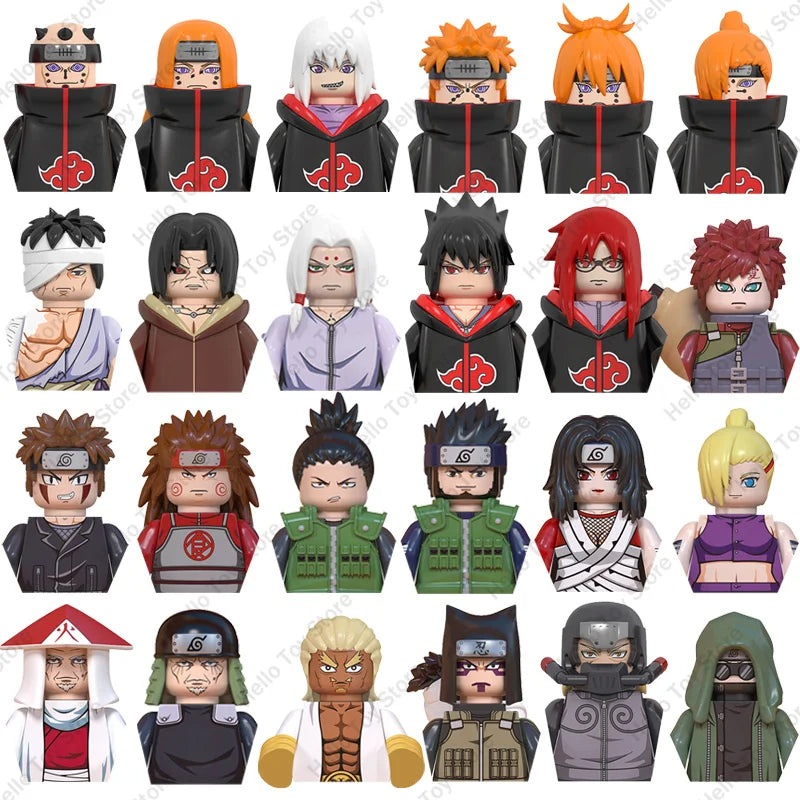 Classic Anime NARUTO Mini Action Figures Naruto Sasuke Namikaze Minato Dolls Model Cartoon Building Blocks Kids For Toys Gift