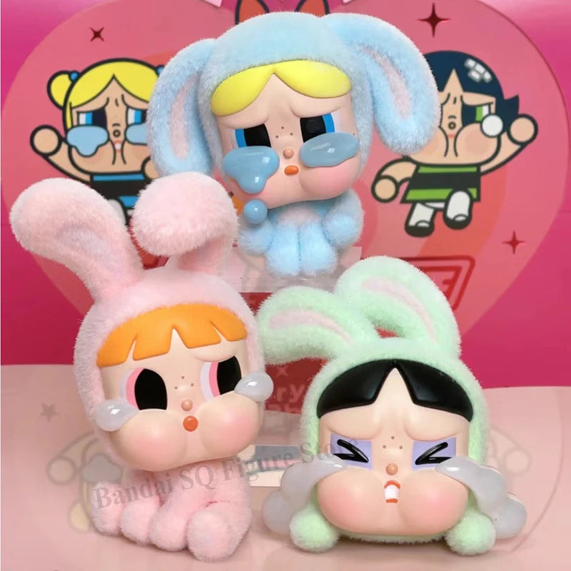 Pop Mart Crybaby X Powerpuff Girls Blind Box Blossom Bubbles Buttercup Mysterious Surprise Box Figure Pvc Model Statue Doll Toy