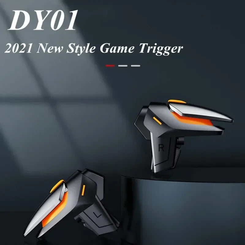 DY01 Mobile Phone Game Controller for PUBG Aim Shooting L1R1 Alloy Button Trigger Joystick Gaming Controller for IPhone Android