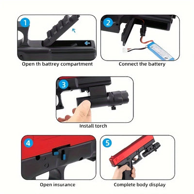 Blaster Gun,Electric Ball Blaster Pistol, High Orbeez Gun Performance Cool Toy Gun, Rechargeable Splatter Ball Toys