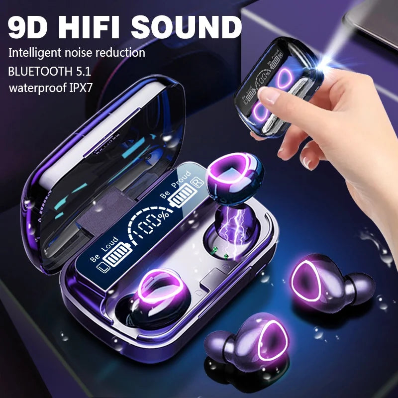 NEW M10 TWS Wireless Headphones Earphones 2500mAh Charging Box Bluetooth-compatible Stereo Waterproof Headsets With Microphone