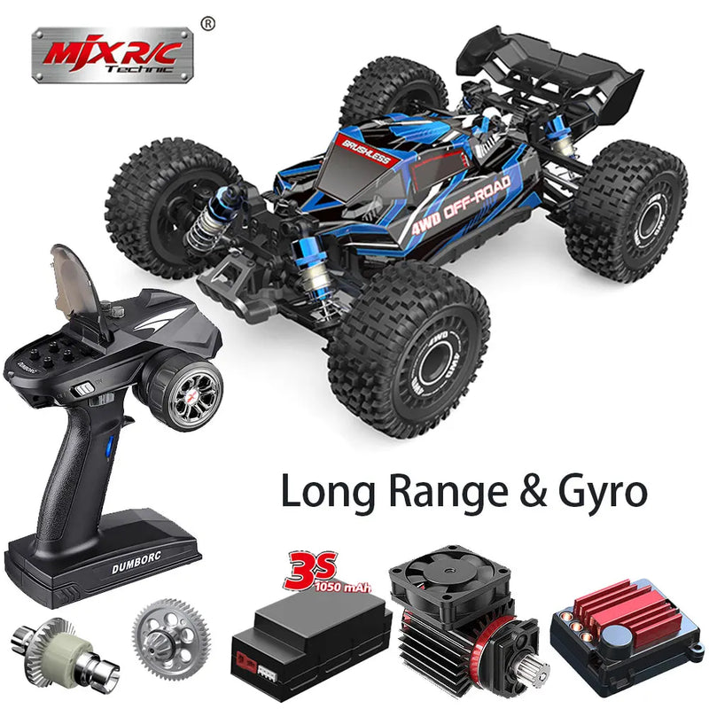 Upgrade Edition MJX 16207 Hyper Go 1/16 Brushless RC Car Hobby 2.4G Remote Control Toy Truck 4WD 70KMH High-Speed Off-Road Buggy