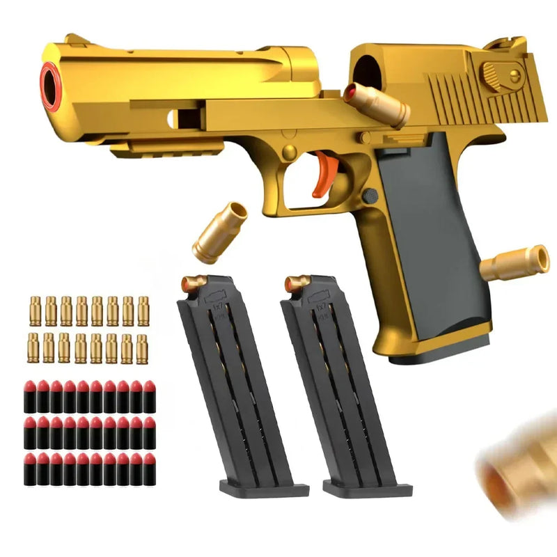 Desert Eagle Toy Gun Shell EjectionAirsoft Pistol Soft Foam Bullet Outdoor CS Weapon for Boys Girls Shooting Game Bitthday Gift