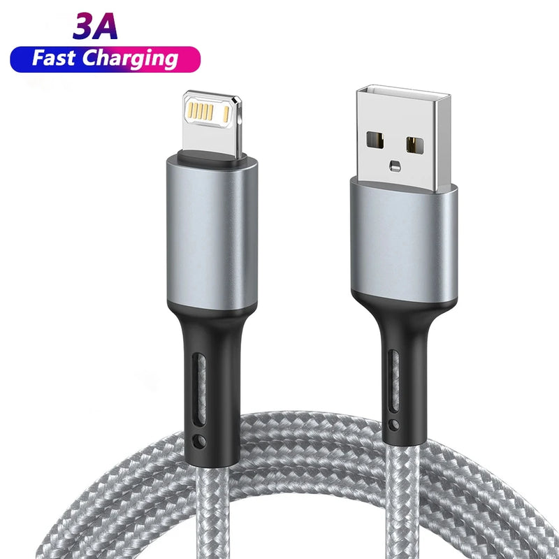 Quick Charge USB Cable For iPhone 13 12 11 Pro X Max 6 6s 7 8 Plus Apple iPad Origin Lead Mobile Phone Cord Data Charger Wire 3m