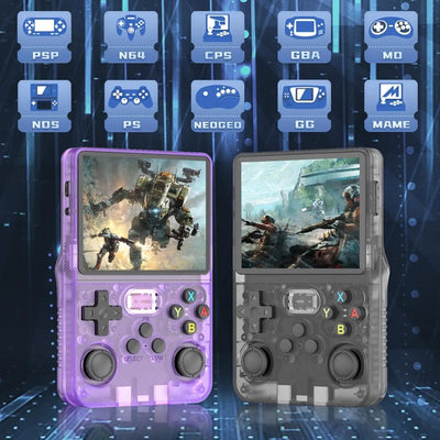 R36s Portatil Game Open Source Retro Handheld Game Console 3.5'' IPS Screen Portable Video Game Consola Linux System 64G 128G