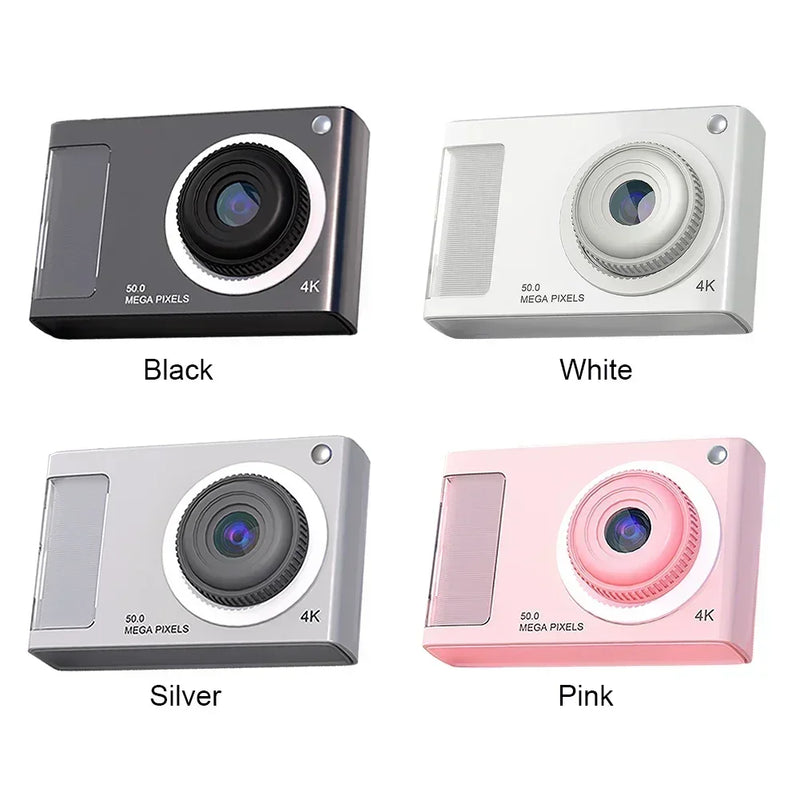 Small Camera Anti Shake Boys Girls Children Dual Lens Support Compact Camera HD 1080P 48MP 32GB Card for Digital Point and Shoot