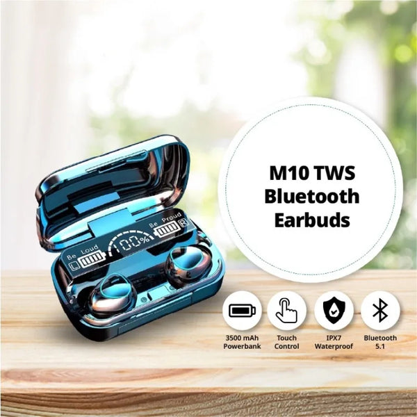 M10 TWS Bluetooth V5.0 Headphones LED Display Wireless Earphones With Microphone 9D Stereo Sports Waterproof Earbuds Headsets