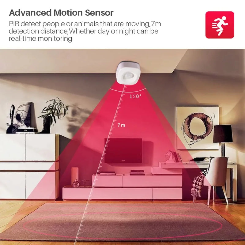 Tuya WIFI Smart PIR Motion Sensor Detector Movement Sensor Smart Life APP Wireless Home Automation System Via Alexa Google Home