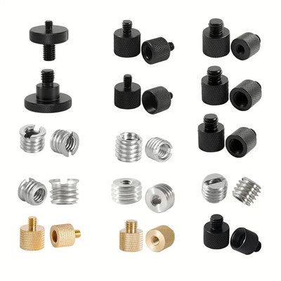 1/4 3/8 To 5/8 Female Male Threaded Screw Mount Adapter For Tripod Camera Studio Threaded Screw Mount Adapter