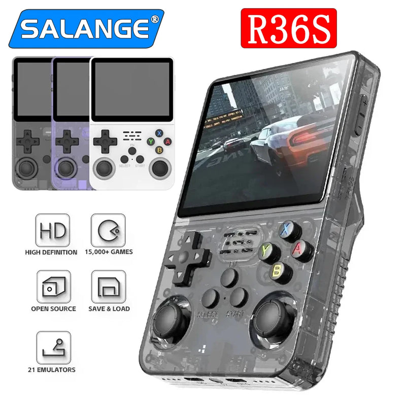 R36S Retro Handheld Video Game Console Linux System 3.5 Inch IPS Screen Portable Pocket Video Player 128GB Games R35s Pro