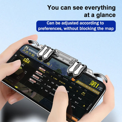 Z06 Mobile Phone 6 Fingers Game Trigger Handle for IPhone Android PUBG Aim Shooting L1R1 Key Button Gamepad Joystick Controller