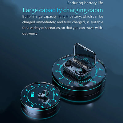 M10 TWS Bluetooth Headphones Travel Portable Mini Digital Display Earbuds Power Bank With Charging Box In-ear Wireless Headphone