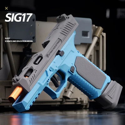 SIG17 Pistol Shell Throwing Continuous Firing Blowback Soft Bullet Gun Empty Hanging Weapon Children's Toy Boys Birthday Gift