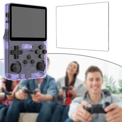 2PCS Tempered Glass Protector Crystal Film for R36S RGB20S Handheld Game Console 3.5 inch Retro Video Games Consoles