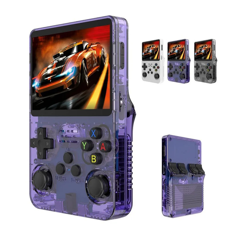 Open Source R36S Retro Handheld Video Game Console Linux System 3.5 Inch IPS Screen Portable Pocket Video Player R36S 64GB Games