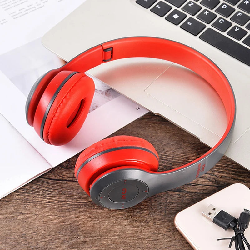 P47 Wireless Headphones Bluetooth 5.0 Earphones Foldable HIFI Stereo Bass for Music Gaming Kid Girl Earphone for iPhone XiaoMi