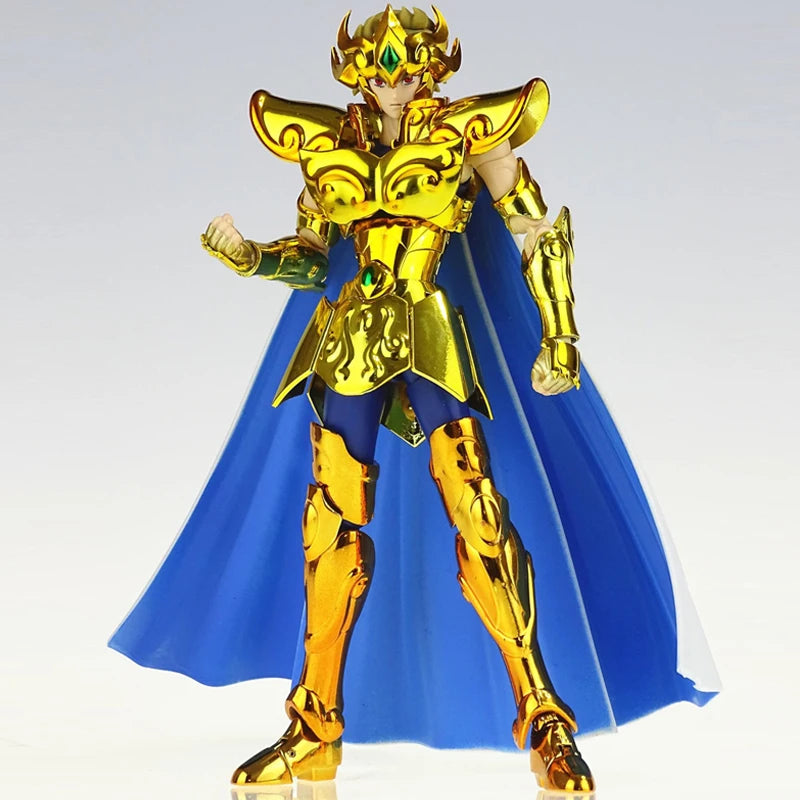 CS Model Saint Seiya Myth Cloth EX Leo/Lion Aiolia 24K With Phoenix Ikki Head 2.0 Gold Knights of the Zodiac Action Figure