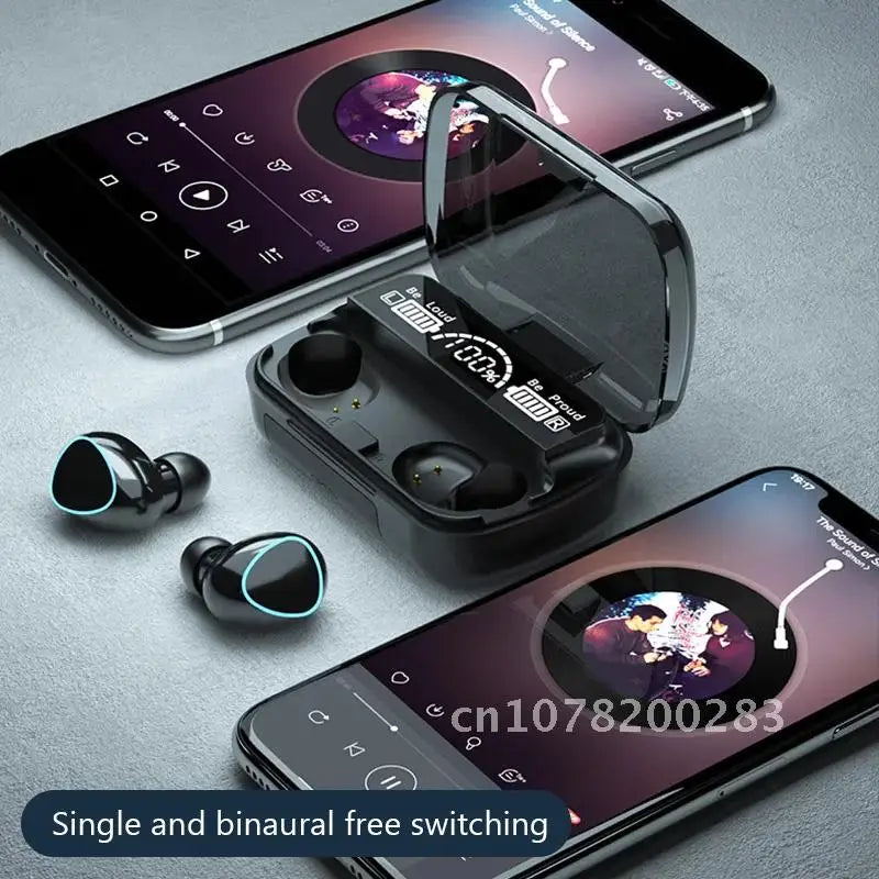 Wireless Headphone Earphone Stereo Sports Waterproof Earbuds Headsets With Microphone M10 TWS Bluetooth 5.1 Earphones 2200mAh