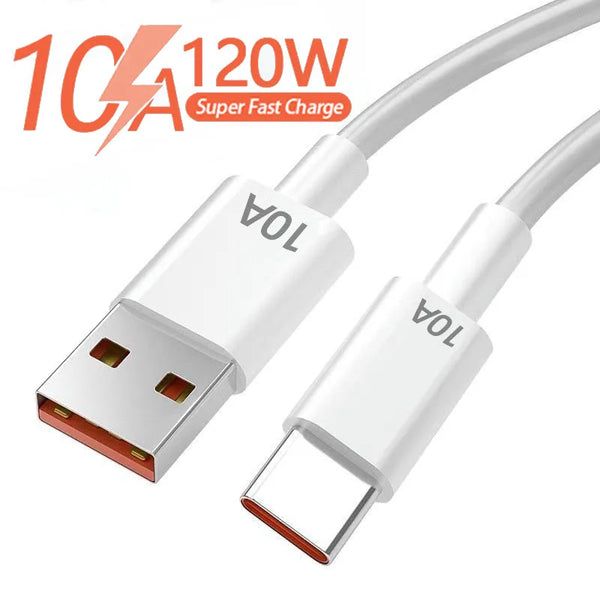 10A 120W USB Type C Cable Super Fast Charging Cable For Huawei Mate 50 Xiaomi Samsung Honor USB C Mobile Phone Charger Data Cord