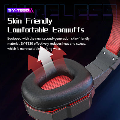 Wireless Bluetooth 5.1 Gaming Headphone Strong Bass Stereo Earphone Noise Reduction Helmet With Mic Low Latency Game Big Headset