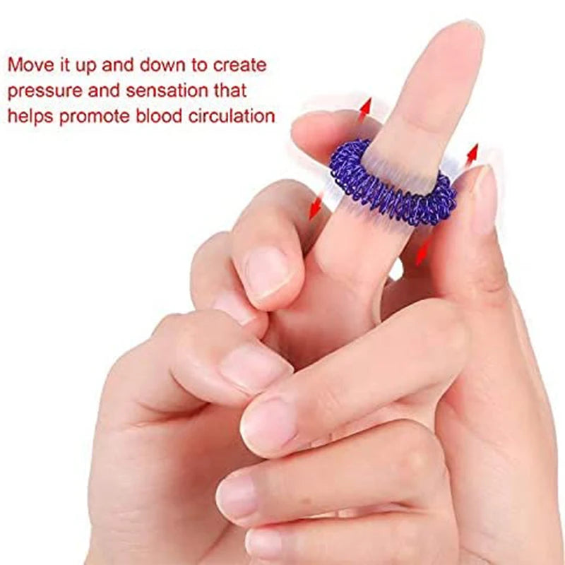 Spiky Sensory Decompression Toys Finger Rings Acupressure Ring Stress Relief Anxiety Relief Finger Toys For Adult Kids