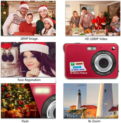 HD Mini Digital Camera18mp 2.7 Inch Point and Shoot for Kids Students Beginners-Birthday Xmas Gifts Cheap Camera Video Camera