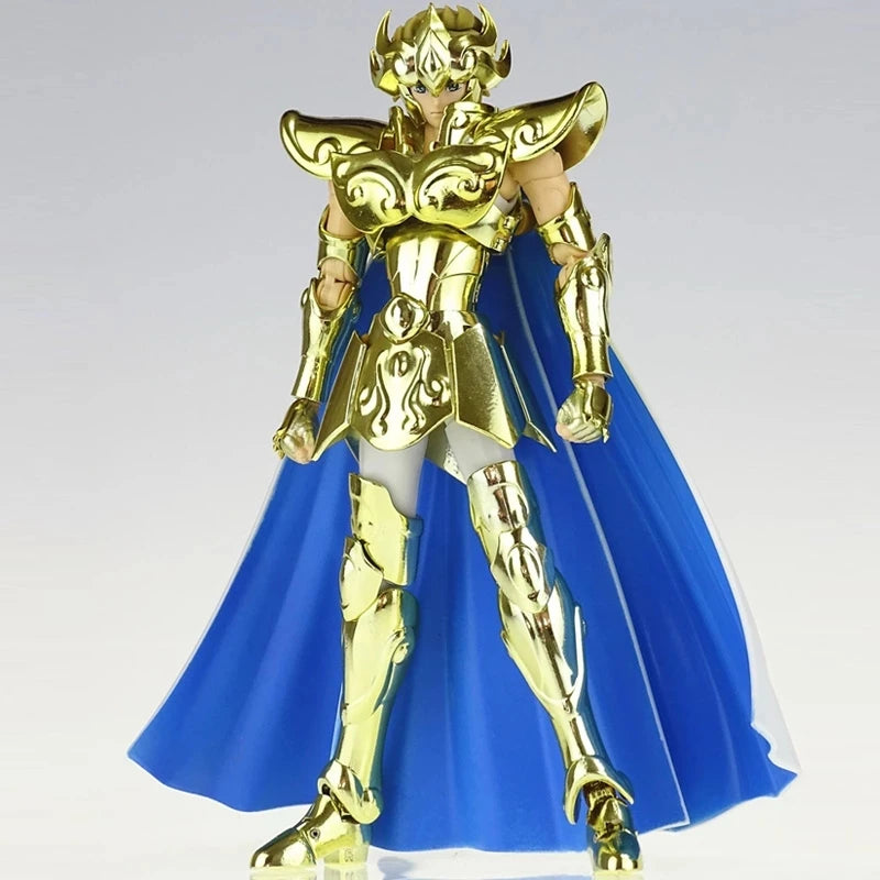 CS Model Saint Seiya Myth Cloth EX Leo/Lion Aiolia 24K With Phoenix Ikki Head 2.0 Gold Knights of the Zodiac Action Figure